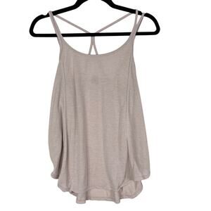 Calvin Klein Performance XSmall Epic Knit Strappy Tank Top Even Sand Cream Mauve